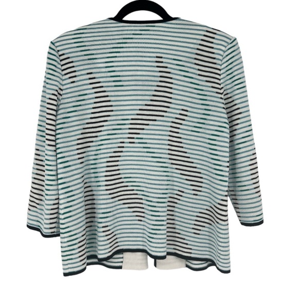 Ming Wang Geometric Striped Cardigan Size M - Picture 2 of 10